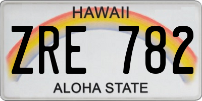 HI license plate ZRE782