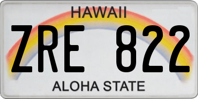 HI license plate ZRE822