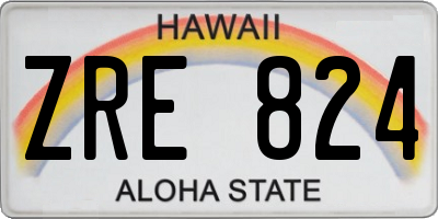 HI license plate ZRE824