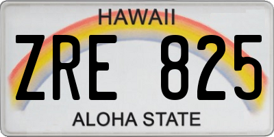 HI license plate ZRE825
