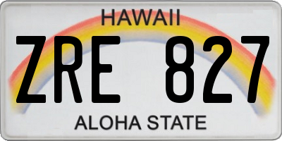 HI license plate ZRE827