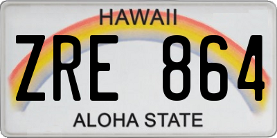 HI license plate ZRE864