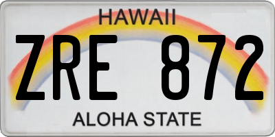 HI license plate ZRE872