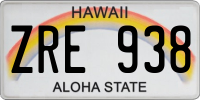 HI license plate ZRE938
