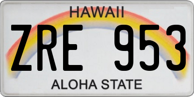HI license plate ZRE953