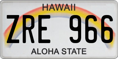 HI license plate ZRE966