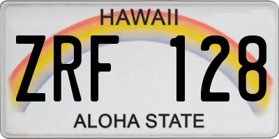 HI license plate ZRF128