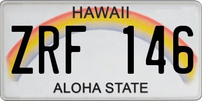 HI license plate ZRF146