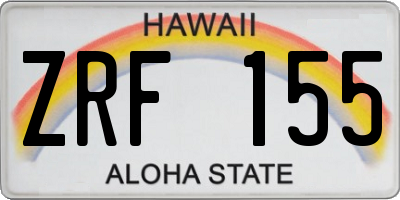 HI license plate ZRF155