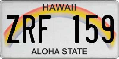HI license plate ZRF159