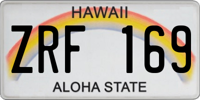 HI license plate ZRF169