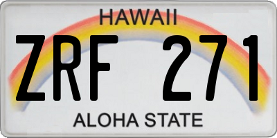 HI license plate ZRF271