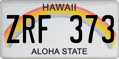 HI license plate ZRF373