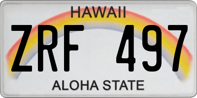 HI license plate ZRF497