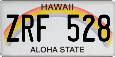 HI license plate ZRF528