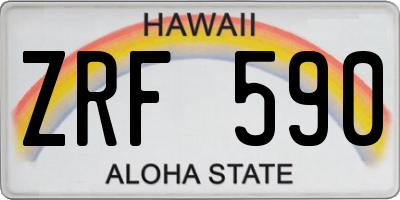 HI license plate ZRF590