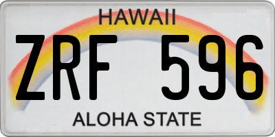 HI license plate ZRF596