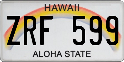 HI license plate ZRF599