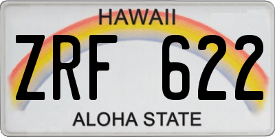 HI license plate ZRF622