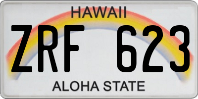 HI license plate ZRF623