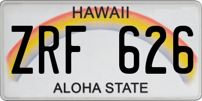 HI license plate ZRF626