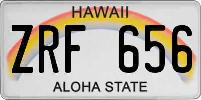 HI license plate ZRF656