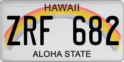 HI license plate ZRF682