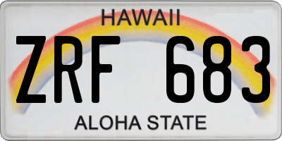 HI license plate ZRF683