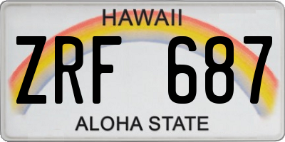HI license plate ZRF687