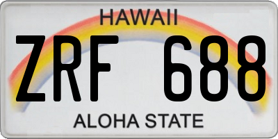 HI license plate ZRF688