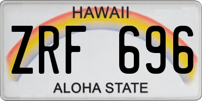 HI license plate ZRF696