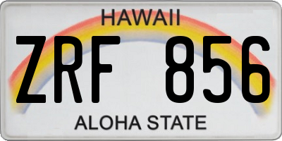 HI license plate ZRF856