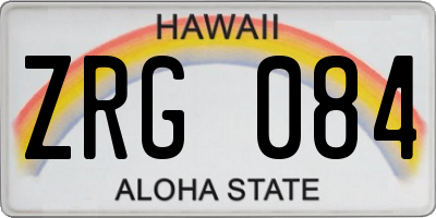 HI license plate ZRG084