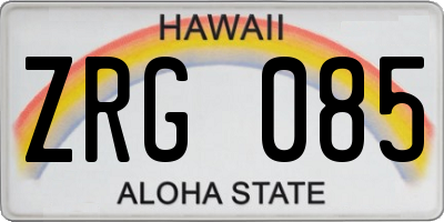 HI license plate ZRG085