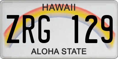 HI license plate ZRG129