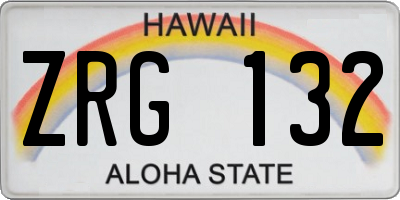 HI license plate ZRG132