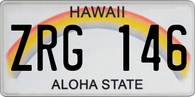 HI license plate ZRG146