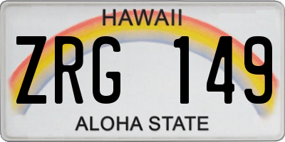 HI license plate ZRG149