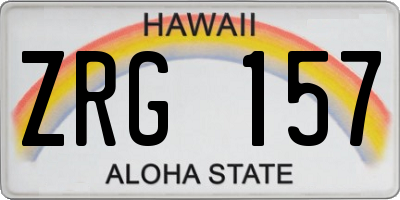 HI license plate ZRG157