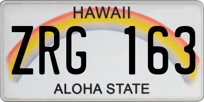 HI license plate ZRG163