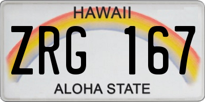 HI license plate ZRG167