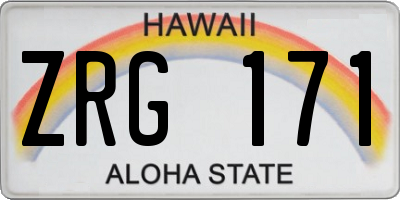 HI license plate ZRG171