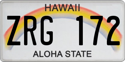 HI license plate ZRG172