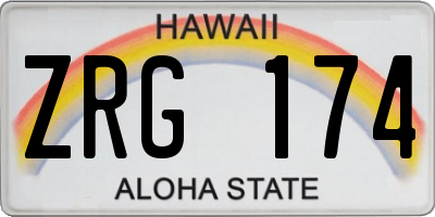 HI license plate ZRG174