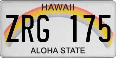 HI license plate ZRG175