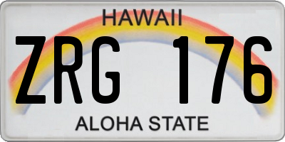 HI license plate ZRG176