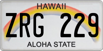 HI license plate ZRG229