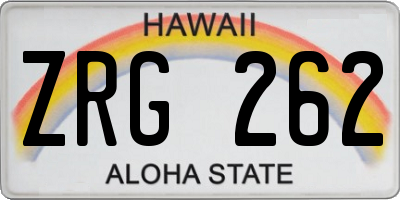 HI license plate ZRG262