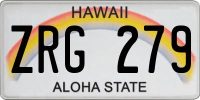 HI license plate ZRG279