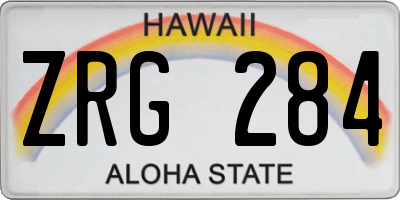 HI license plate ZRG284